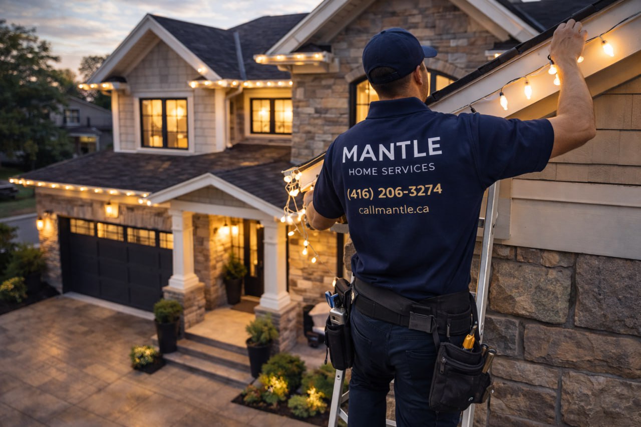 Holiday lights installation